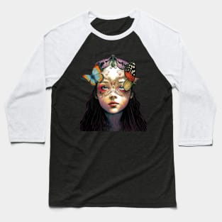 Butterfly Princess No. 4: Perfection is Overrated on a Dark Background Baseball T-Shirt